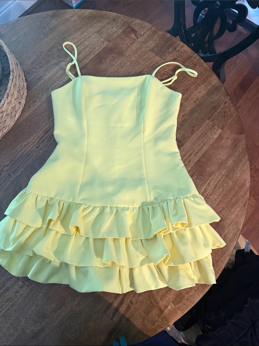 DO+BE Lemon Yellow Ruffle Mini Dress